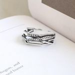 Unisex ring Forever ring sterling silver ring silver ring stacking ring stackable ring twisted ring lawyered ring Photo 1