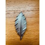 Trifari Vintage‎  Brooch Silver Tone Leaf Brushed Signed 2 1/4" Photo 9