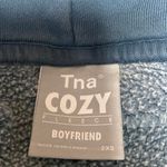 Aritzia TNA Cozy Blue Long Sleeve Hoodie Hooded Fleece Zip Crop Sweatshirt 2XS Photo 2