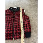 Liz Claiborne Red and Black Argyle Print Preppy Festive Vest Size Medium Photo 7