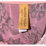 Donna Loren Babydoll Floral Slip Dress Sheer Womens Medium Y2K Floral Roses Lace Pink Photo 6