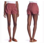 Madewell NWT Side Tie Shorts Women’s Size XS Autumn Berry Twill 4" Inseam Photo 1