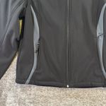 Snozu  women's black and gray fleece-lined soft shell jacket Sz L Photo 1