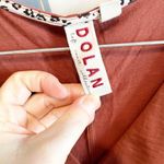 Anthropologie  Dolan V Neck Long Sleeve Blouse Top Terracotta Rust Red Large Photo 2