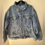 Pretty Little Thing  Women’s Light Blue Denim Jacket Size 14 Photo 0