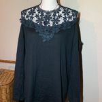 Amaryllis Black Cold Shoulder Sweater Size XL Photo 0