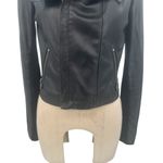 Veda Max Classic Leather Jacket Black Motorcycle Moto Size Photo 4