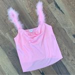 Le lis  Pink Chic Camisole Faux Fur Top Size Large Photo 5