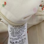 Feather Bone Anthropologie Cream Cherry Print Wide Leg Pants size 0 Photo 6