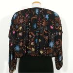 Free People  Wildflower Honey Top Black Floral Size Small Photo 8