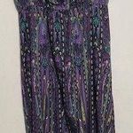 ECI Purple Floral and Abstract Maxi Dress Size 12 Photo 0