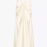 ZARA  dress midi maxi ivory satin tied slip evening summer wedding party Photo 14