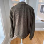 MIROL Olive Khaki Green Boucle Zip Bomber Jacket Size Large Photo 8