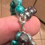 Freshwater 3 Strand Cultured Pearl 16" Choker Necklace w/ Silver Earrings Photo 3