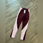 Reebok Red and White High-Waisted Leggings Photo 3