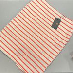 J.O.A. Knit 2 Piece Crop Top & Skirt Set Cream Orange Strip Size Large NWT Photo 5