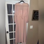 Dessy Collection by Vivian Diamond NWT Dessy Collection Sz 6-R Toasted Sugar Long Sleeve Evening Gown Light Pink Photo 7