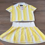 NWT ROWING BLAZERS KNIT YELLOW TOP AND SKIRT SET Size XS Photo 4