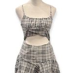 HYFVE Black White Plaid Short Romper Exposed Midrif Size Small NWT Photo 2