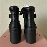 Wild Pair  Black Lace Up Boots with Gold Accents (New in Box) Photo 4