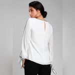 Lulus LULU’S Amann White Tie Sleeve Top Photo 2