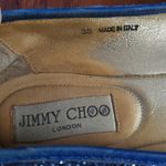 Jimmy Choo  Blue Glitter Flats Size 38 Photo 6