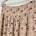 Natural Life  Flowy Floral Wide Leg Pants Size Medium Beige Purple Crop Comfy Photo 3
