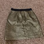 Elie Tahari  Sparkly Gold Skirt Estimated Size 4 Lined Zip Back Cocktail Party Photo 2