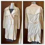 Anthropologie White Ivory lace trench coat Photo 4