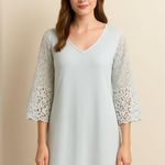 Francesca's Ayla Light Blue Lace Dress Size XS Photo 0