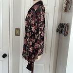 White House | Black Market Sheer long sleeve velvet burnout paisleu print blouse Photo 6