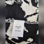 Amber Sun Flower Black And White Beaded Cardigan Sweater Cardigan sz M Size M Photo 6