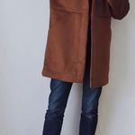 Only Child Sonora Hooded Wool Coat in Umber Brown Photo 0