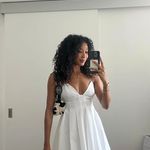 ZARA  White poplin pleated mini boho Dress casual summer vacation Photo 5