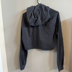 Gymshark  Black Hooded Cropped Sweatshirt Photo 3