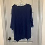 89th and Madison  Blue Knit Scoop Neck 3/4 Sleeve Sweater Top 1X Photo 6