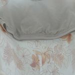 Faded Glory Vintage Y2K  Floral Tank Top White Orange Built In Bra Stretch Size M Photo 3