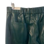 Chico's NWT Chico’s Faux Leather Wide Leg Cropped Pants  Dark Green Size Large/14 Photo 3
