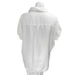 Quince  Women's White Short Sleeve Collared Button Down Blouse Shirt Top Size M Photo 1