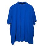 Vintage CM Shapes Womens Tunic Top 2X Blue Abstract Floral Patchwork 90s Artwear Photo 1