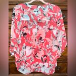 Covington  Essentials Women's Sheer Pink Floral Career Top 21” P2P Photo 1