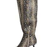 Madden Girl  Snake Print Dicee Kitten Heel Knee High Boots Size 6.5 Wide Calf New Photo 2