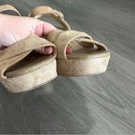 Sam Edelman  Leather Suede Beige Cream Strappy Slingback Block Heels‎ Size 9 Photo 4