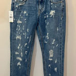 Derek Lam 10 CROSBY  Mila Distressed Mid Rise Girlfriend Jeans 26 Photo 0