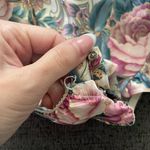 Victoria's Secret Vintage  Floral Satin Ruffle Teddy Bodysuit Sz Medium‎ Photo 2