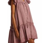 Sea NY Heart Quilt Petal Sleeve Tiered Dress size S Pink Photo 2