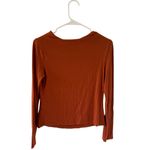 Max Mara  Cowl Neck Rust Orange Long Sleeve Top Photo 2