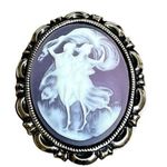 Victorian brooch costume party antique silver looking cameo brooch jewelry Photo 0