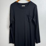Madewell  Long Sleeve Pocket Ribbed Black Dress Size Xlarge Photo 5