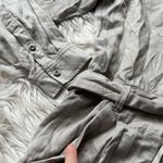 Free People Khaki Relaxed Shirt Romper Photo 4